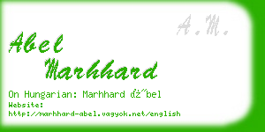 abel marhhard business card